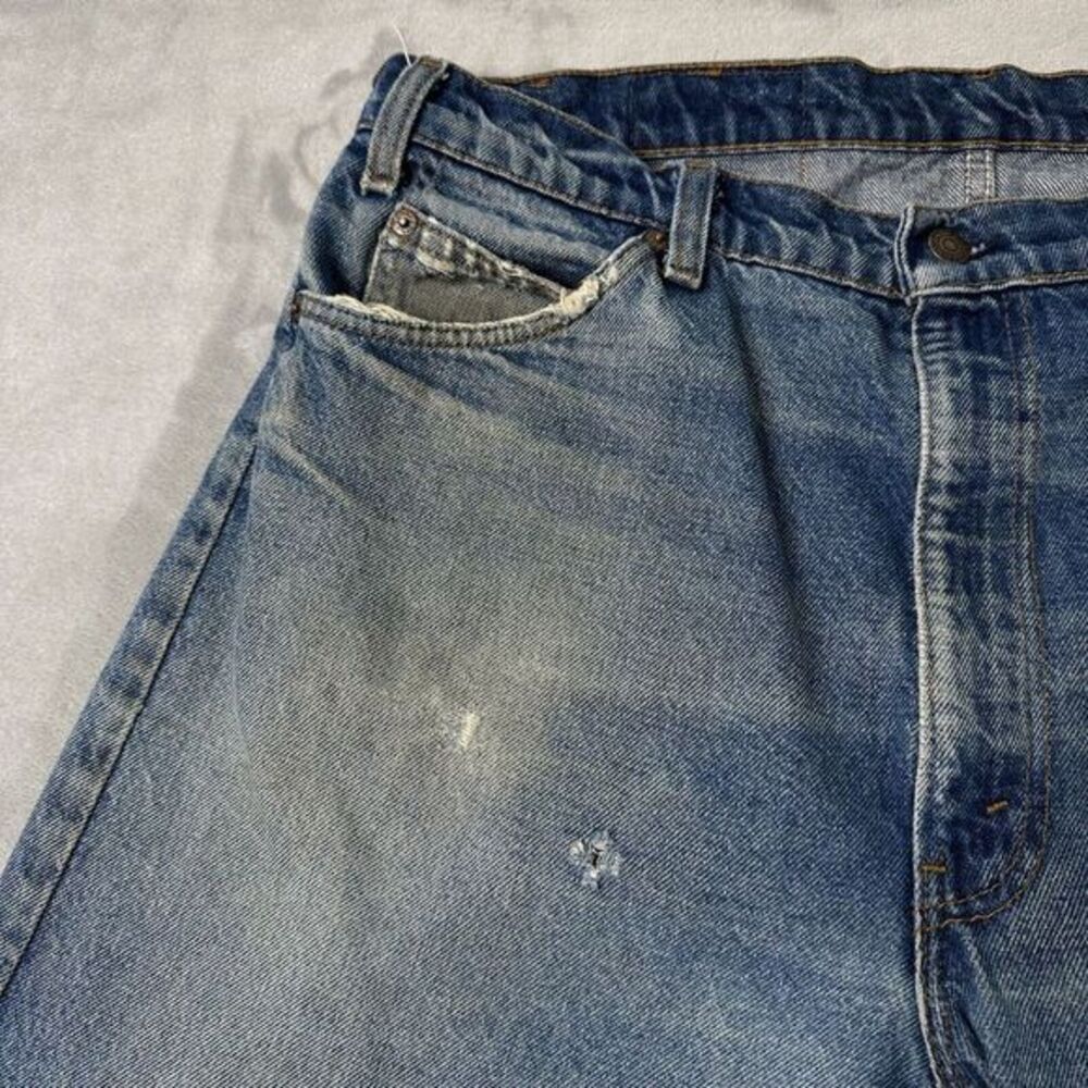 Levis Orange Tab 505 Jeans Mens 40x32  20505 USA Distressed 80s Measures 38x29 - Picture 2 of 15